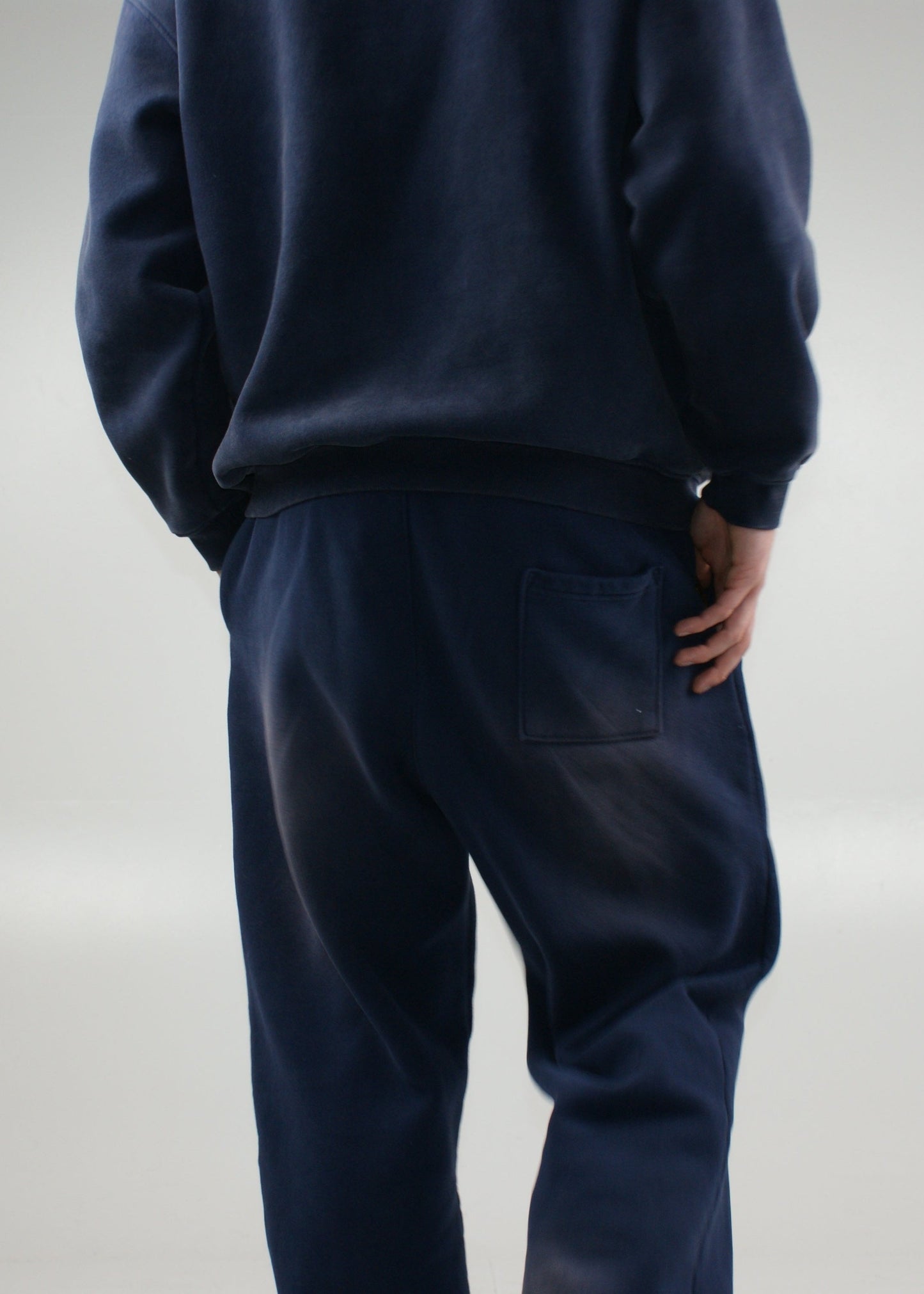 Washed Sweatpants Navy Blue